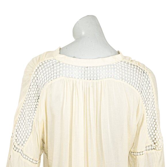 Magali Pascal Lace Trim Blouse in cream beige Size XS - Picture 8 of 9